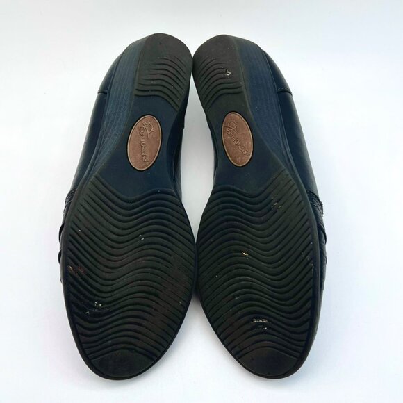 Earth Origins Laughlin Black Leather Slip-On Comfort Loafers Shoes Size 6.5 - Picture 9 of 9